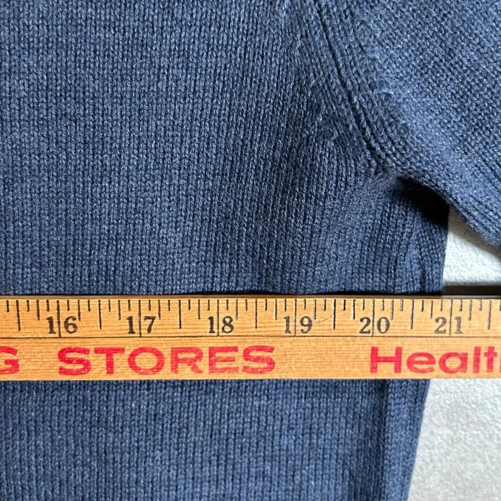 Chaps Mens‎ Navy Heather Cotton Crewneck Sweater New Size Medium Preppy Dress
